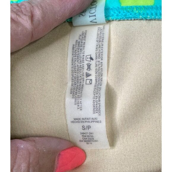 Victoria's Secret Miracle Bra Push-up Swimsuit 36C GreenTankini Small Bottom Y2K - Picture 9 of 13